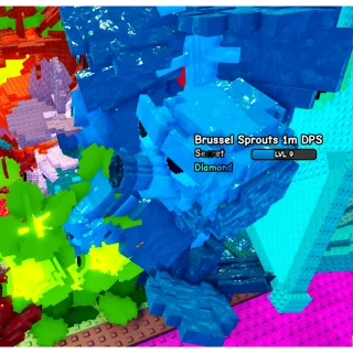 7.1KG HUGE DIAMOND BRUSSEL SPROUT 1M DPS LEVEL 9 NEW PLANT PLANTS VS BRAINROTS