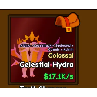 CATCH AND TAME! | COLOSSAL CELESTIAL HYDRA LEVEL 10 (ALBINO,LOVESTRUCK,SEABOUND,COSMIC,ADMIN)(RIDEABLE) CAT!