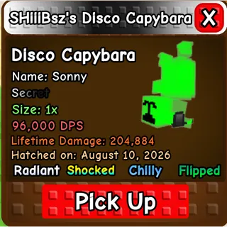 RADIANT DISCO CAPYBARA ( RARE MUTATION) | CAPYBARAS VS PLANTS | INSTANT DELIVERY FAST & SAFE 