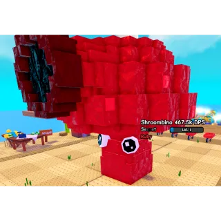 COLLECTORS PLANT RARE COLOSAL RUBY SHROOMBINO 2.5 M DPS 18.7KG MAX LEVEL HIGH DPS IF MAX PLANTS VS BRAINROTS