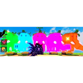 5X RAINBOW STRAWBERRY ELEPHANT OG 186.9T MAX LEVEL| KICK A LUCKY BLOCK