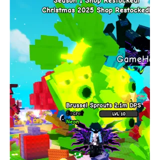 8KG HUGE NEON BRUSSEL SPROUT 2.1M DPS MAX LEVEL NEW PLANT