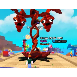 SEMI TITANIC SCORCHED GRAPE 27.3K DPS 9.1 KG LEVEL 1 RANDOM DPS IF MAX PALNTS VS BRAINROTS