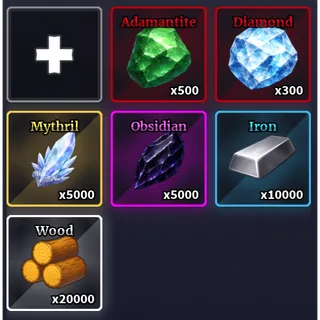 BLESSING BUNDLE x500 Adamantite - x300 Diamond - x5000 Mythril - x5000 Obsidian - x10,000 Iron - x20,000 SAILOR PIECE ROBLOX