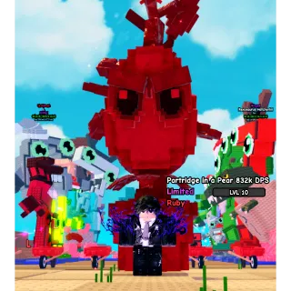 6.1KG HUGE RUBY PARTRIDGE IN A PEAR (832K DPS / LVL 10 ) LIMITED AND RARE PLANT 