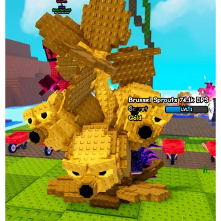 3.8KG GOLD BRUSSEL SPROUT 74.1K DPS LEVEL 1 PLANTS VS BRAINROTS 