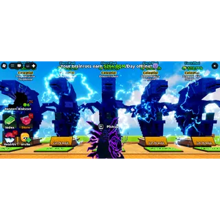 5X ELECTRIFIED DRAGONFRUTINA DOLPHINITA 112.7T/S CELESTIAL MAX LEVEL MONEY MAKER KICK A LUCKY BLOCK