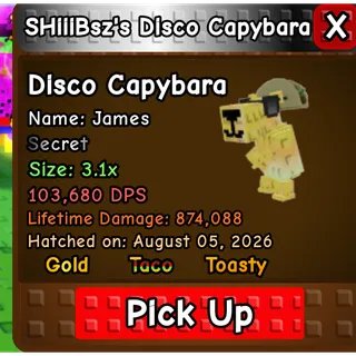 CAPYBARAS VS PLANTS | GOLD DISCO CAPYBARA 3.1X |103,680 DPS | CVP | ROBLOX  