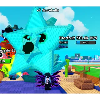 13.8KG SEMI COLOSAL FROZEN STARFRUIT 510.6K DPS LVL 1 HIGH DPS IF MAX PLANTS VS BRAINROTS