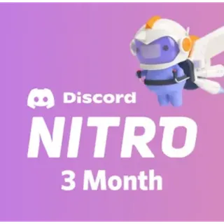 Discord Nitro - 3 Month TRIAL + 2X BOOST