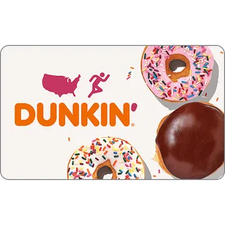 $10.00 USD Dunkin Donuts gift card
