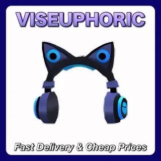 Blue Cat Ear Headphones