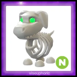 Neon White Skeleton Dog
