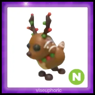 Neon Gingerbread Reindeer