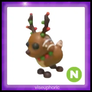 Neon Gingerbread Reindeer