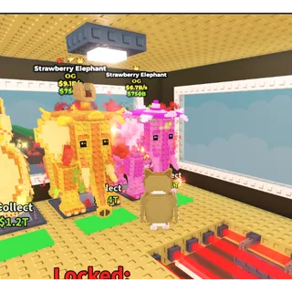 🍓GOLD STRAWBERRY ELEPHANT WITH 3 TR