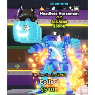 ⭐ 1/1 Diamond Headless Horseman [💲 13.5B/s 💎] + Fast & Efficient Delivery