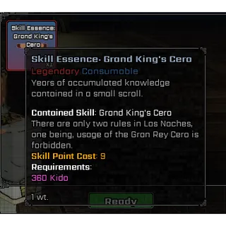 VV: ULTIMATUM - Skill Essence | Grand King's Cero
