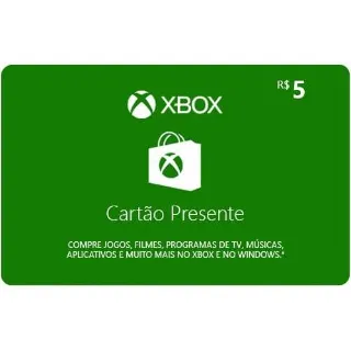 R$5,00 Xbox Gift Card Brasil