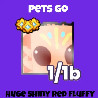 Pets Go shiny Huge Red Fluffy