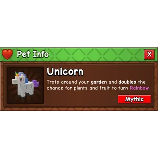 Unicorn grow a garden 2