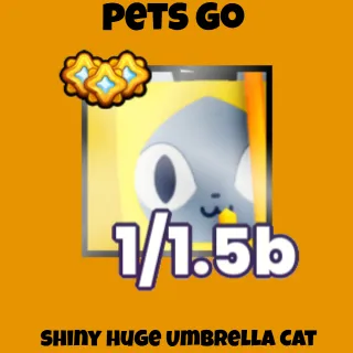 Pets Go shiny Huge Umbrella cat