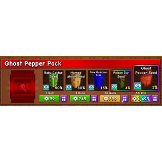 ghost pepper pack 50 rolls grow a garden 2