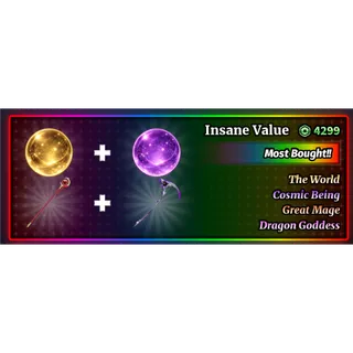 Sailor Piece the world + cosmic being + great mage + dragon goddess bundle