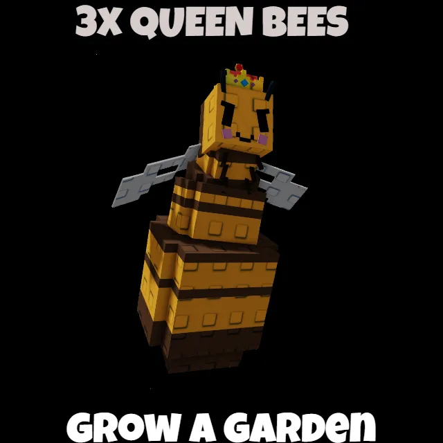 3X queen bees + 3x raccoons grow a garden - Game Item - Gameflip