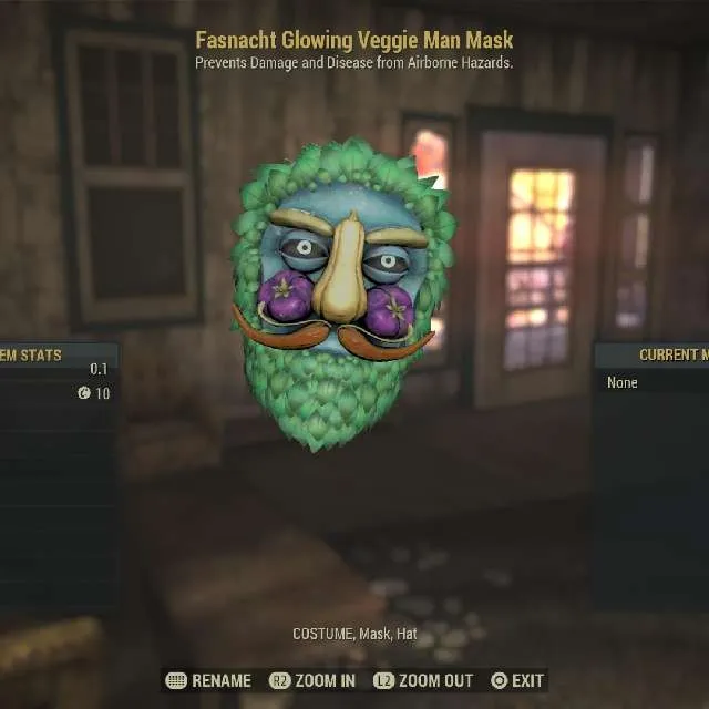 Glowing Veggie Man Mask Fallout 76 Game Item Gameflip