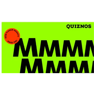 $15.00 Quiznos gift card USD