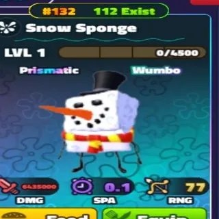 WUMBO Snow Sponge Sbtd Prismatic