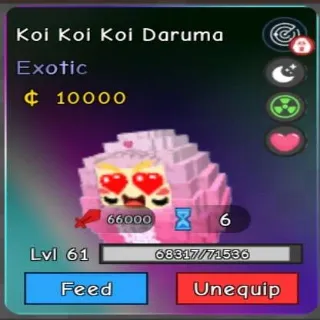 Exotic Radio Moon Koi Koi Koi Daruma Btd