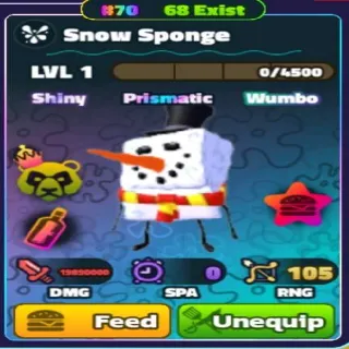 Sw Pp Nc Prismatic Snow Sponge Sbtd Rainbow Serial