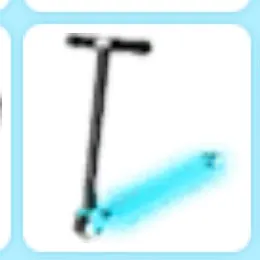 neon blue scooter