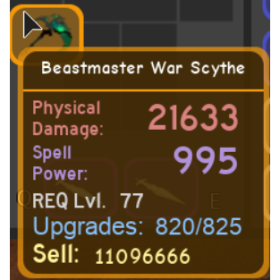 Other Beastmaster War Scythe In Game Items Gameflip - beast scythe roblox