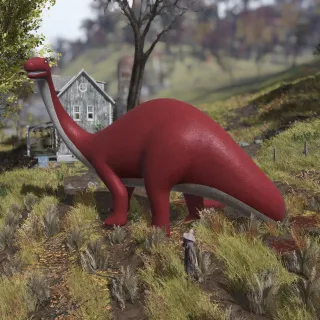 Giant Red Brontosaurus