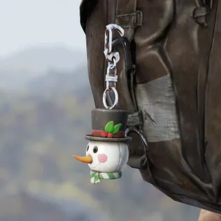 Snowman Head Backpack Flair