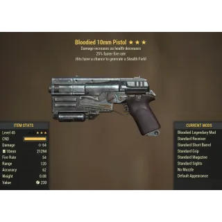 10mm Pistol B/25ffr/stealth
