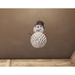 Honeycomb Paper Snowman