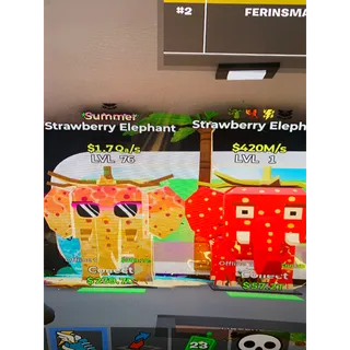 Two strawberry elephants bundle