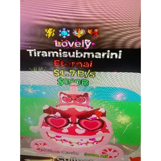 Fortnite steal the brainrot Lovely Tiramisubmarini 4 traits 1.7B/s