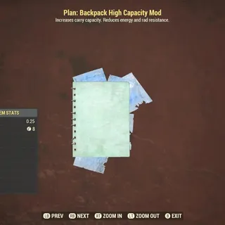 Backpack capacity