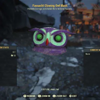 Fasnacht Glowing Owl Mask