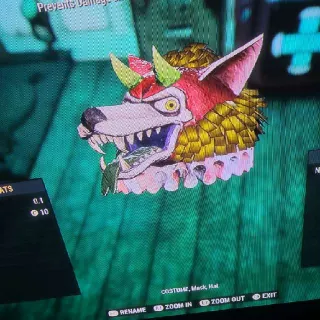 Fasnacht Glowing Blue Devil Mask