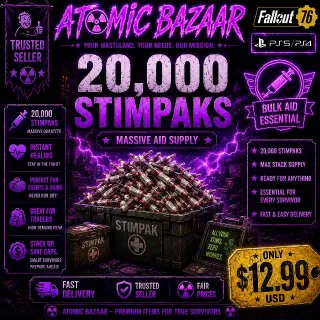 20,000 Stimpaks | Massive Aid Supply | Fast Delivery | PS5/PS4