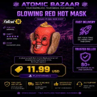 Fasnacht Glowing Red Hot Mask | Fast Delivery