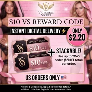 $10 Victoria’s Secret Reward Code (US Only) – Instant Delivery 