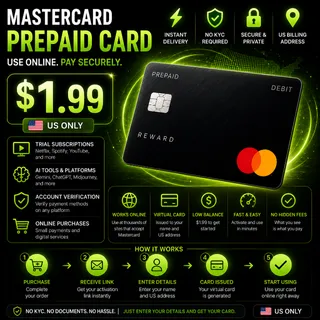 Mastercard Prepaid Virtual Card – $1 (US Only)