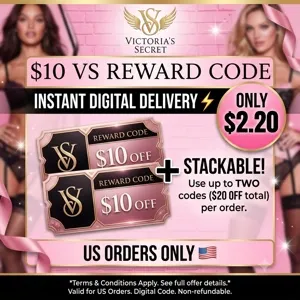 $10 Victoria’s Secret Reward Code (US Only) – Instant Delivery 